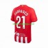 Camisola Atlético Madrid 2 Yannick Carrasco 21 Homem Equipamento Primeiro 2023-2024 Manga Curta